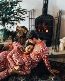 Christmas Printed Parent-Child Home Two Piece Set GSGS-0538