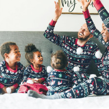 Christmas Print Parent-Child Family Two Piece Set GSGS-0580