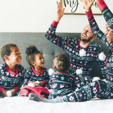 Christmas Print Parent-Child Family Two Piece Set GSGS-0580