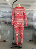 Christmas Printed Parent-Child Home Two Piece Set GSGS-0538