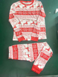 Christmas Print Contrast Color Parent-child HomeTwo Piece Set GSGS-0532