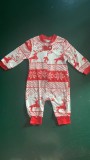Christmas Print Contrast Color Parent-child HomeTwo Piece Set GSGS-0532