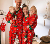 Christmas Printed Parent-Child Long Sleeve Pajama Set GSGS-0527#