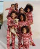 Christmas Printed Parent-Child Home Two Piece Set GSGS-0538