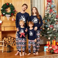 Christmas Elk Printed Home Parent-Child Set Pajamas GSGS-0575