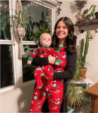 Christmas Printed Parent-Child Long Sleeve Pajama Set GSGS-0527#