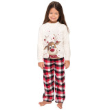 Christmas Moose Printed Parent-Child Long Sleeve Pajama Set GSGS-0519