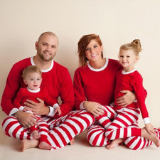 Christmas Striped Parent-Child Family Pajama Set GSGS-0504