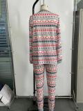 Christmas Printed Parent-Child Home Pajama Set GSGS-0531