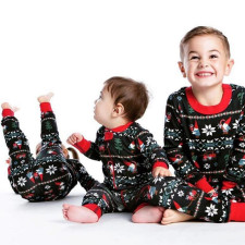 Christmas Print Parent-Child Family Two Piece Set GSGS-0580