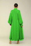 Casual Knit Slit Pullover Mesh Two Piece Skirt Set TR-1290