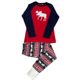 Elk Printed Parent-Child Home Long Sleeve Christmas Suit GSGS-0512
