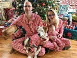 Christmas Stripe Printed Parent-Child Pajama Set GSGS-0607#