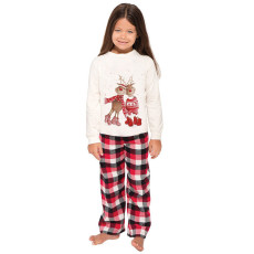 Christmas Moose Printed Parent-Child Home Pajama Set GSGS-0526