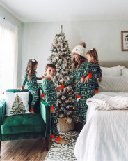 Christmas Printed Color Clash Parent-Child Family Set GSGS-0581