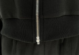 Solid Zipper Hooded Sweatshirt And Pants 2 Piece Set SSNF-211342