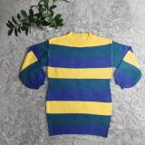 Contrast Color Stripe Knit Sweater Dress GYSF-8005