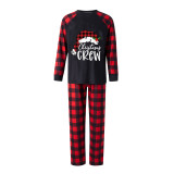 Round Neck Plaid Printed Christmas Parent-child Pajama Suit  YLDF-935