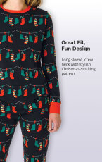 Christmas Stocking Printed Parent-Child Homewear Pajama Set YLDF-2278