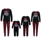 Round Neck Plaid Printed Christmas Parent-child Pajama Suit  YLDF-935