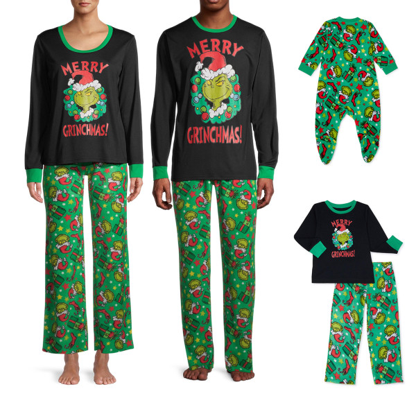 Christmas Parent-Child Cartoon Printed Pajama Set YLDF-210820