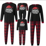 Round Neck Plaid Printed Christmas Parent-child Pajama Suit  YLDF-935