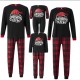 Round Neck Plaid Printed Christmas Parent-child Pajama Suit  YLDF-935