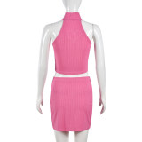 Loving Rhinestone Tank Tops And Skirts 2 Piece Set GNZD-9612SD