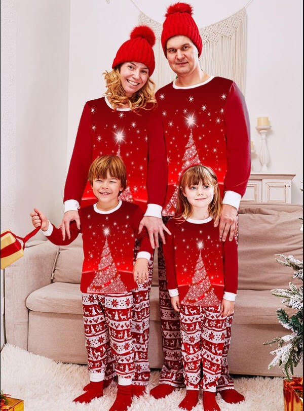 Christmas Print Family Matching Sets Parent Set YLDF-455