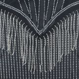 Solid Mesh Hot Rhinestone Halter Minit Dress BY-6753