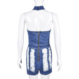 Sexy Hollow Out Backless Tight Romper GNZD-7636JR