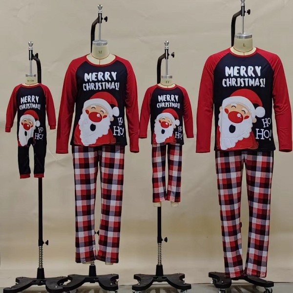 Christmas Snowman Letter Print Homewear Pajama Set  YLDF-2292