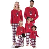 Christmas Moose Print Striped Plaid Parent Set YLDF-201002