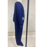 Christmas Parent-Child Letter Print Pajamas Suit YLDF-2286