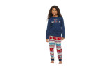 Christmas Parent-Child Letter Print Pajamas Suit YLDF-2286