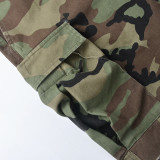 Loose Letter Camouflage Print Casual Shorts GNZD-6495PL
