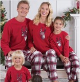 Christmas Moose Print Striped Plaid Parent Set YLDF-201002