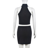 Loving Rhinestone Tank Tops And Skirts 2 Piece Set GNZD-9612SD
