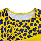 Fashion Print Contrast Color Mini Dress BY-6693