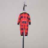 Christmas Plaid Print Family Matching Parent-Child Two Piece Set YLDF-201009