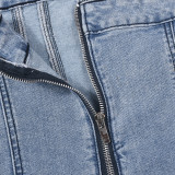 Sexy Wrap Chest Backless Denim MIni Dress GNZD-9220DD