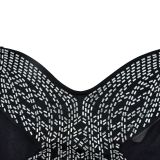 Solid Mesh Hot Drill Sling Maxi Dress BY-6689