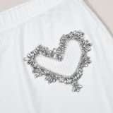 Loving Rhinestone Tank Tops And Skirts 2 Piece Set GNZD-9612SD