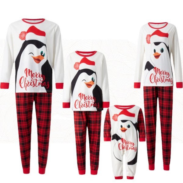 Christmas Penguins Print Family Matching Set Parent-Child Suit YLDF-454