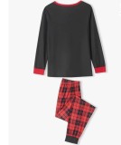 Christmas Moose Print Plaid Family Matching Pajama Set YLDF-478