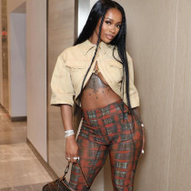 Half Sleeeve Lapel Neck Short Coat GNZD-9536TD