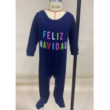 Christmas Parent-Child Letter Print Pajamas Suit YLDF-2286
