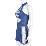Sexy Hollow Out Backless Tight Romper GNZD-7636JR