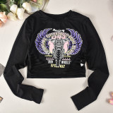 Tight Print Long Sleeve T-shirts GNZD-9667TD