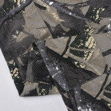 Camouflage Print Loose Casual Zipper Trousers GNZD-8809PD